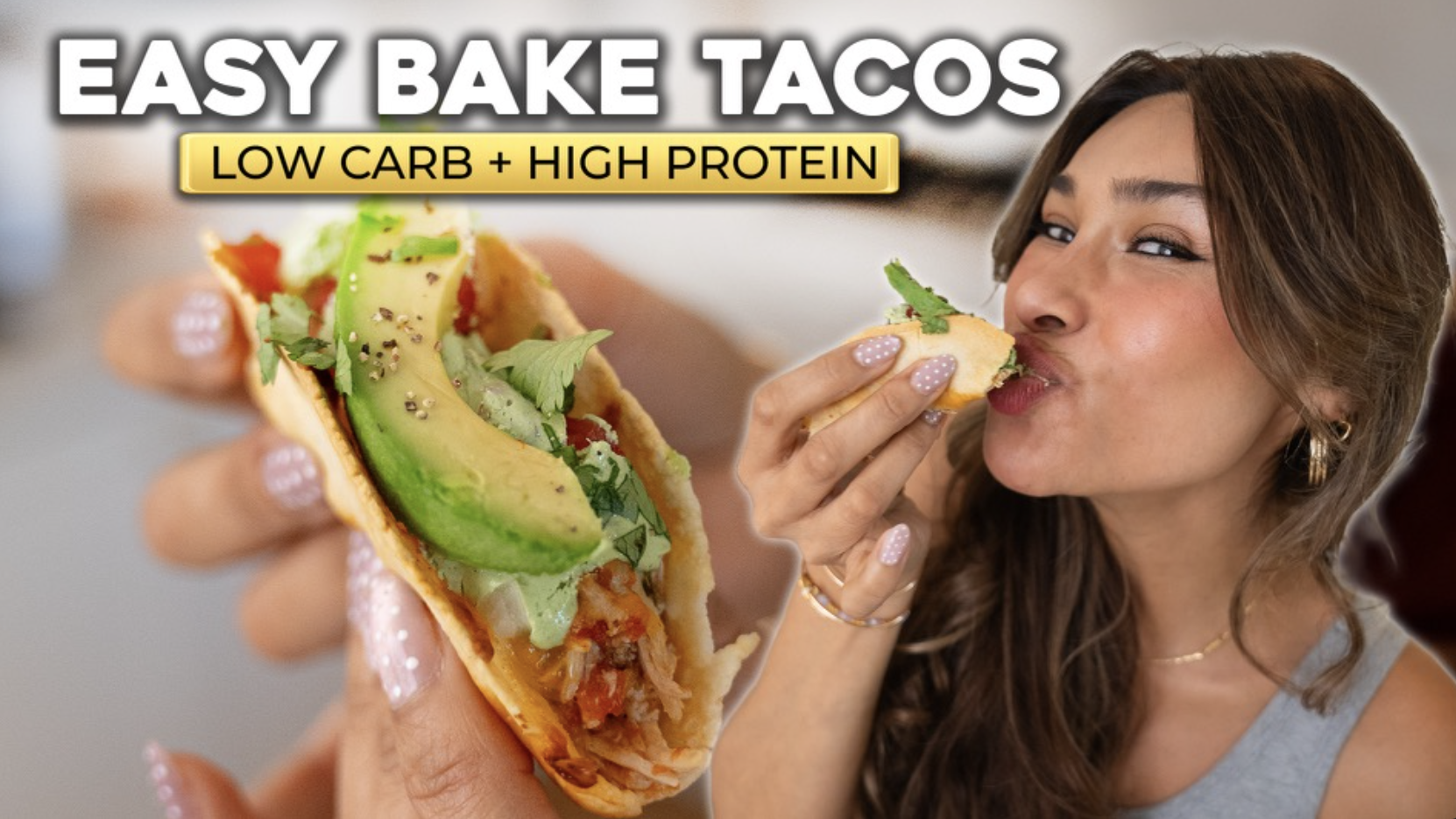 Baked Chicken Tacos w/ High Protein Cilantro Crema 
