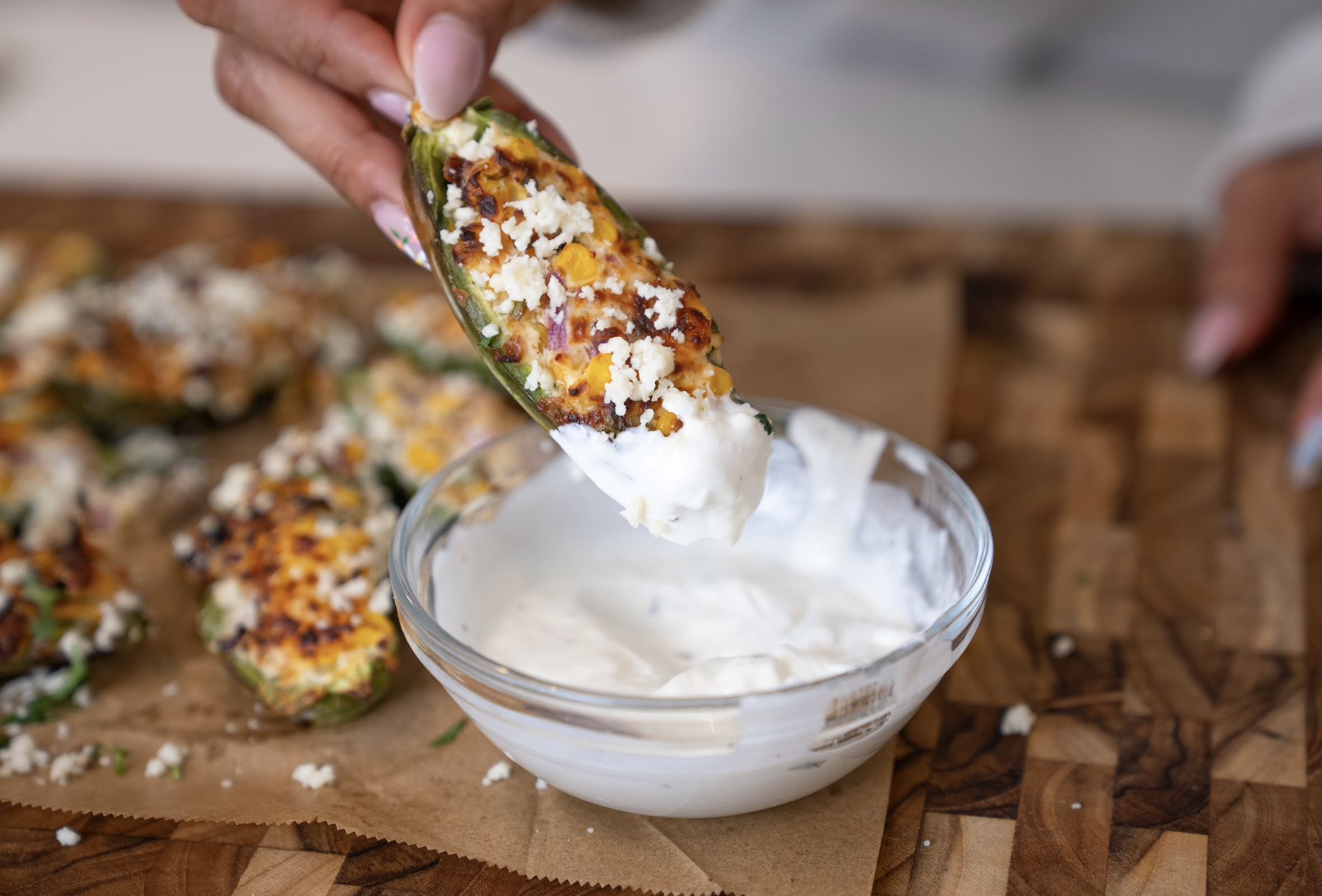 Chicken Elote Jalapeno Poppers