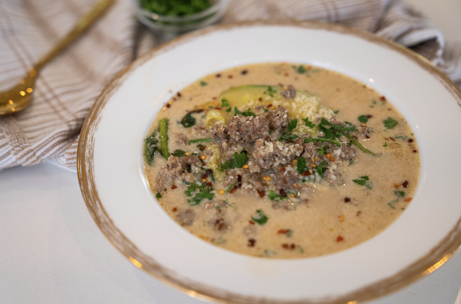 Creamy White Lasagna Soup