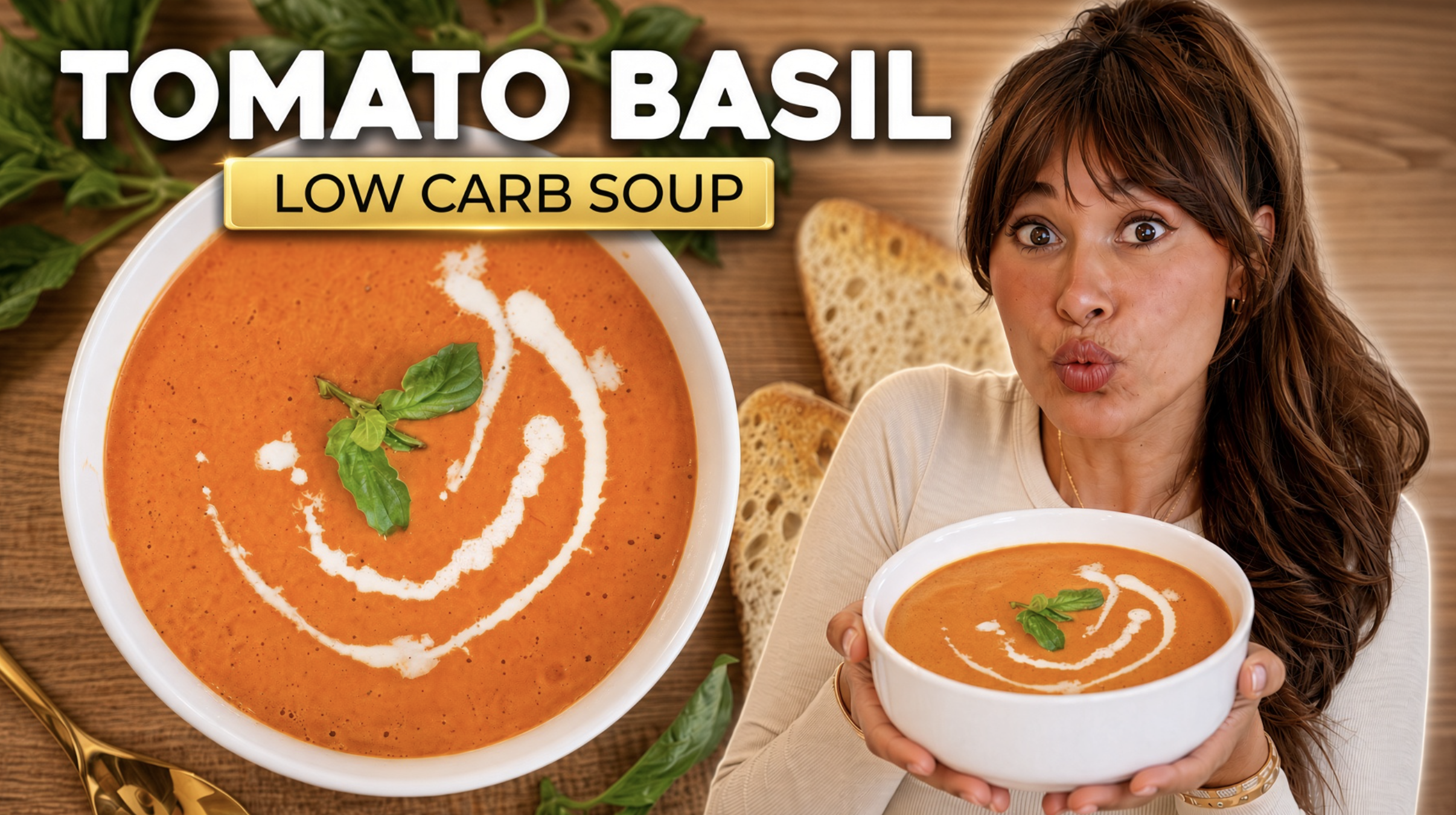 High Protein Tomato Basil Soup