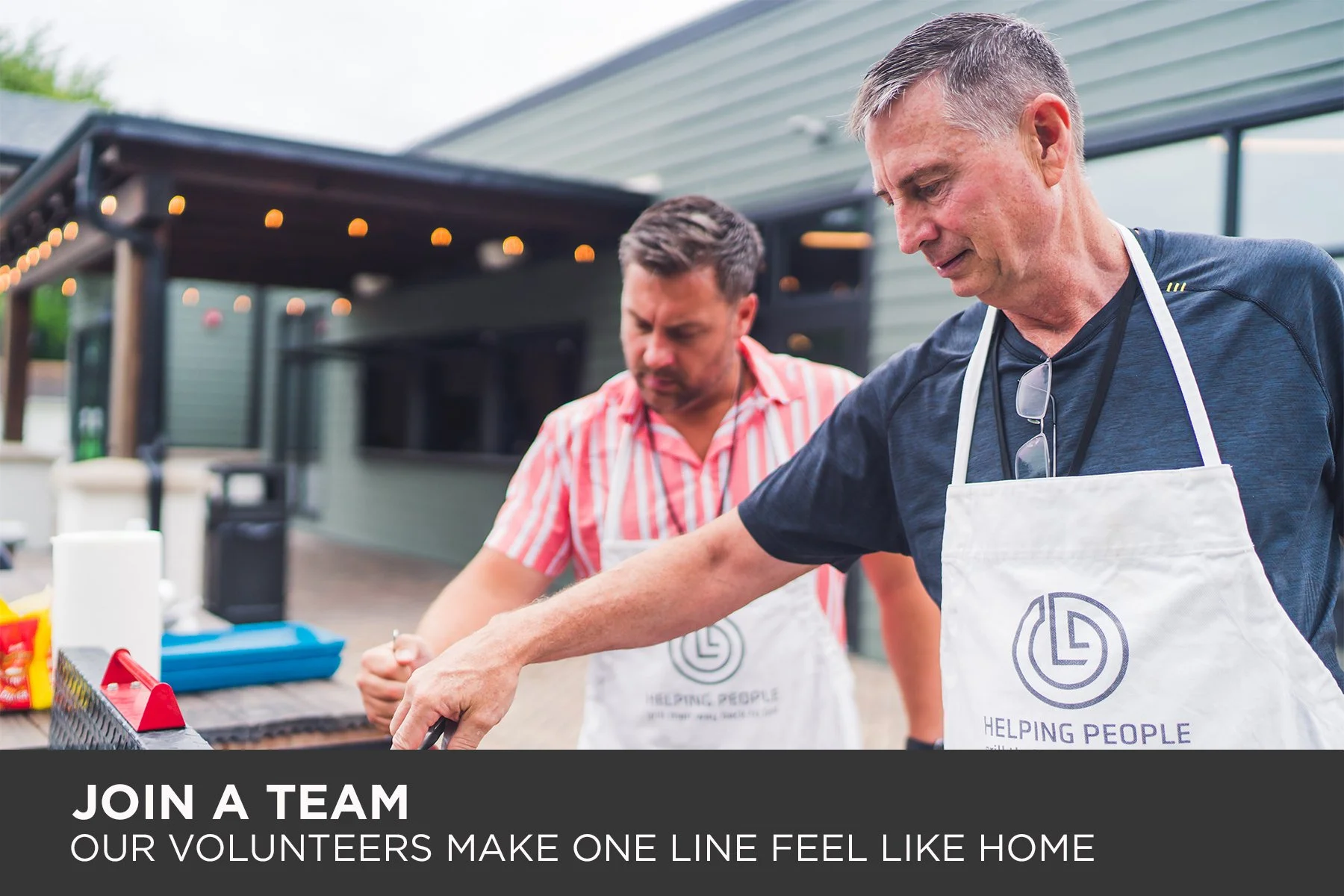 Serving on the grill team