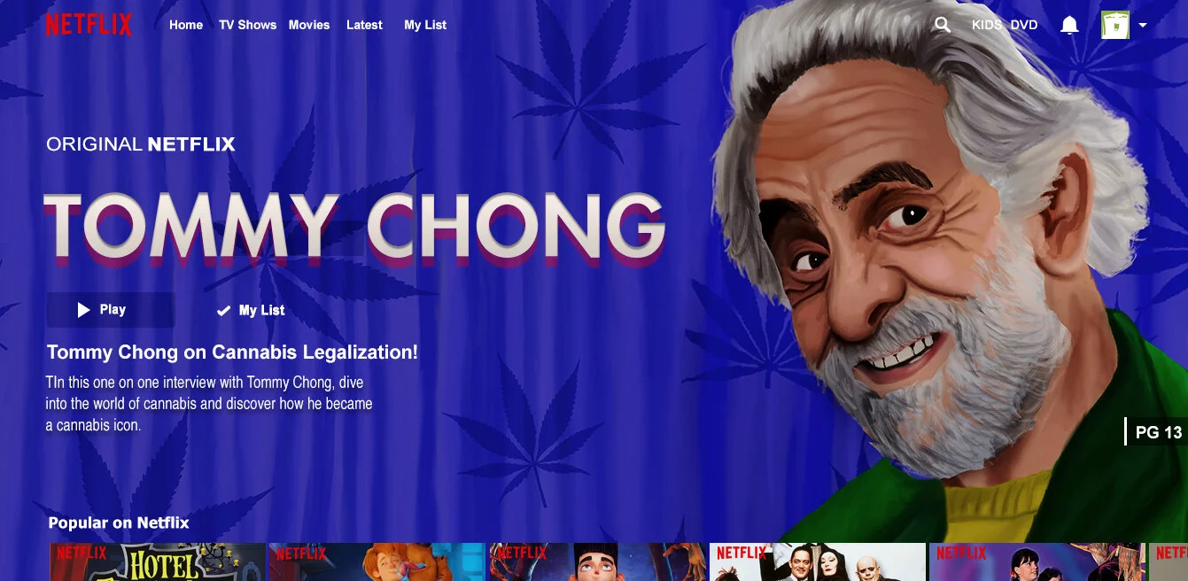 Tommy Chong Netflix Graphic