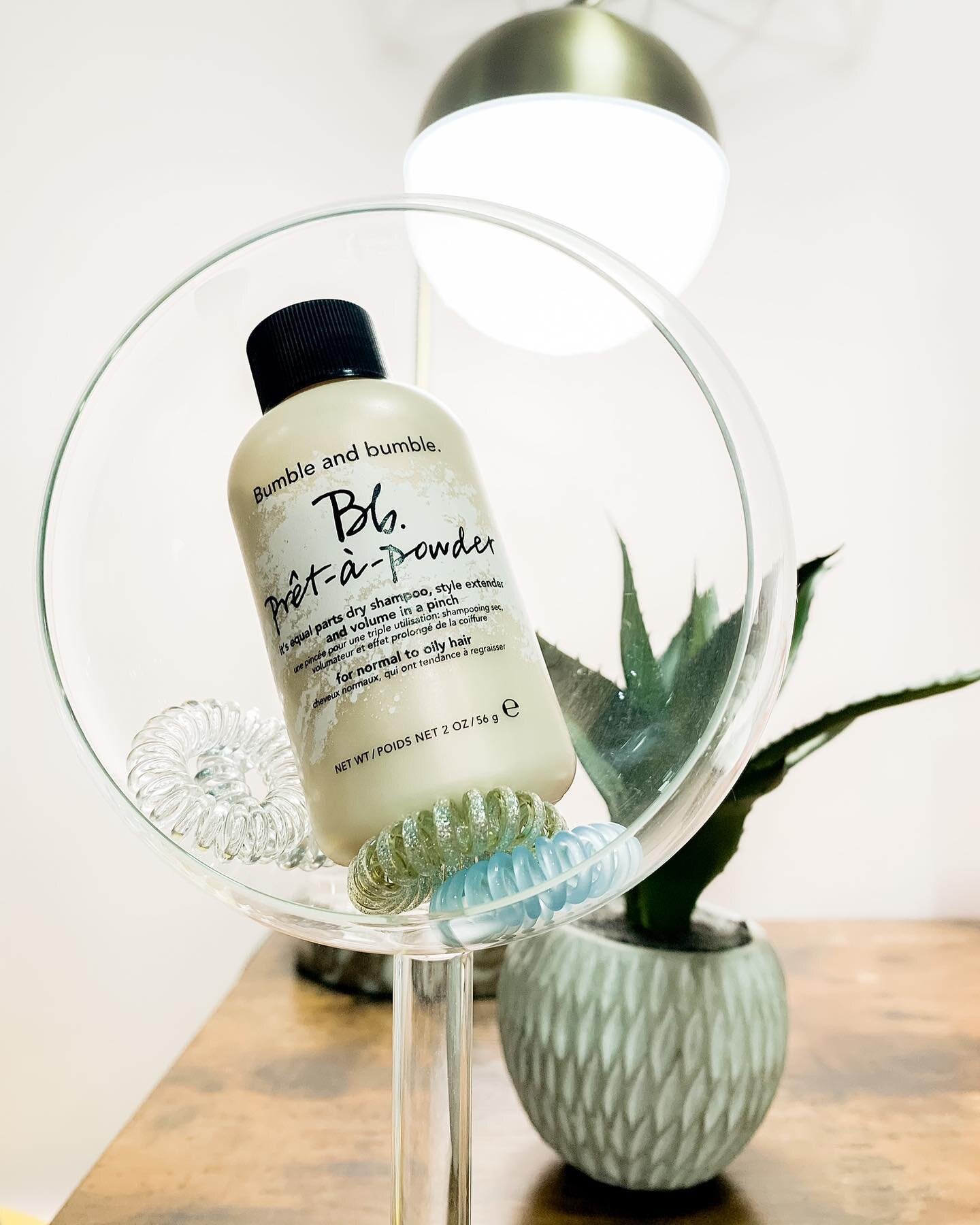 Pr&ecirc;t-&agrave;-powder
It&rsquo;s the real deal ladies!

This dry shampoo is a beast in a tiny bottle. It instantly creates volume, adds texture, absorbs oils, and refreshes styles. 

Message us to snag up a bottle today! You won&rsquo;t regret i