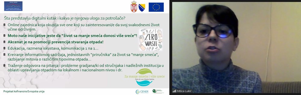  Brojimo do nula - Milica Lukić predstavila je svoj put ka životu sa manje smeća i rad zajednice Za manje smeća i više sreće (decembar) 