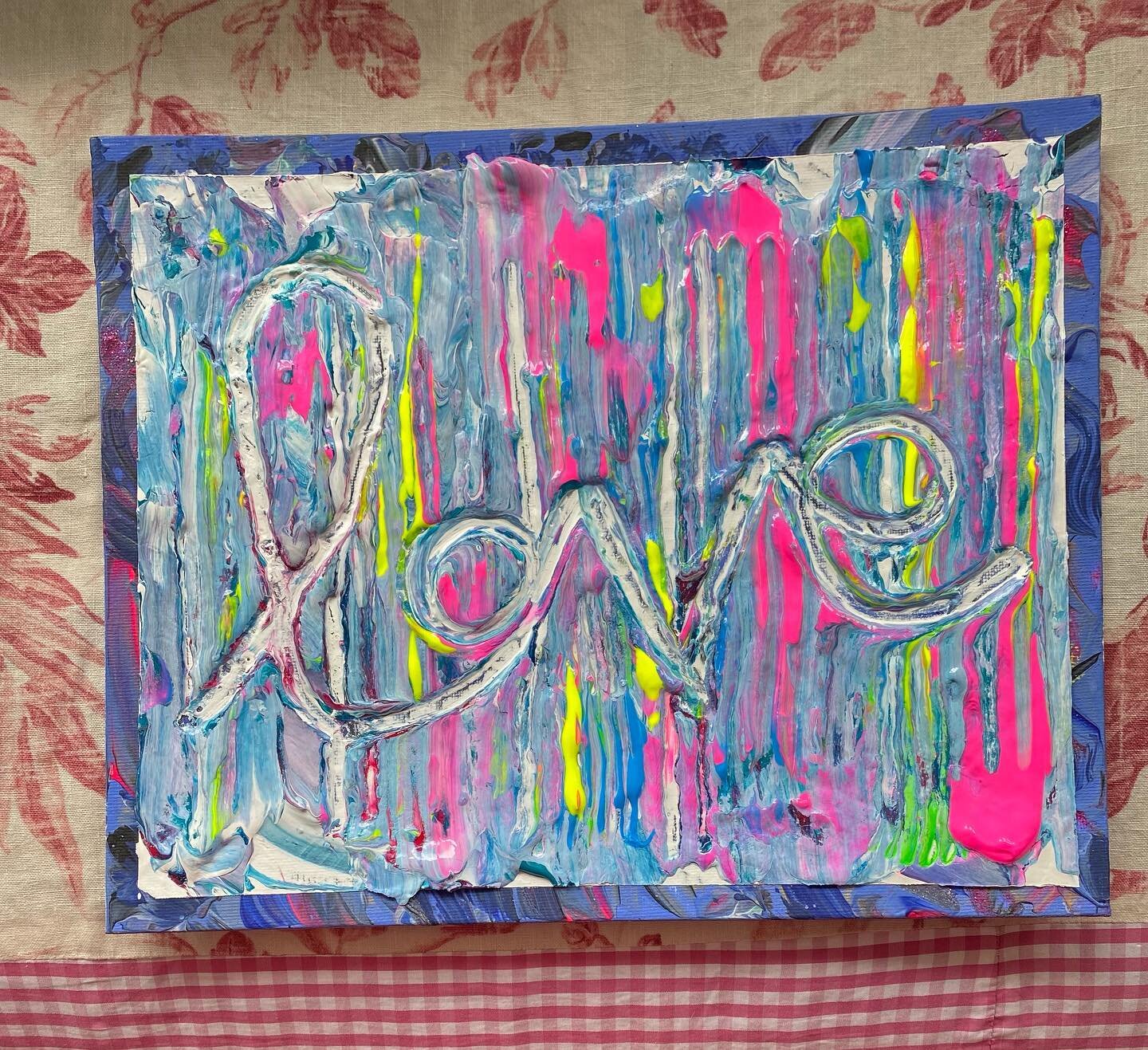 Art - I got my paints out today for the first time in ages today.
.
I&rsquo;ve been playing around with colours, textures, layers and words.
.
I&rsquo;m so pleased to have the energy to channel towards creating again.
.
I was really spurred on by see