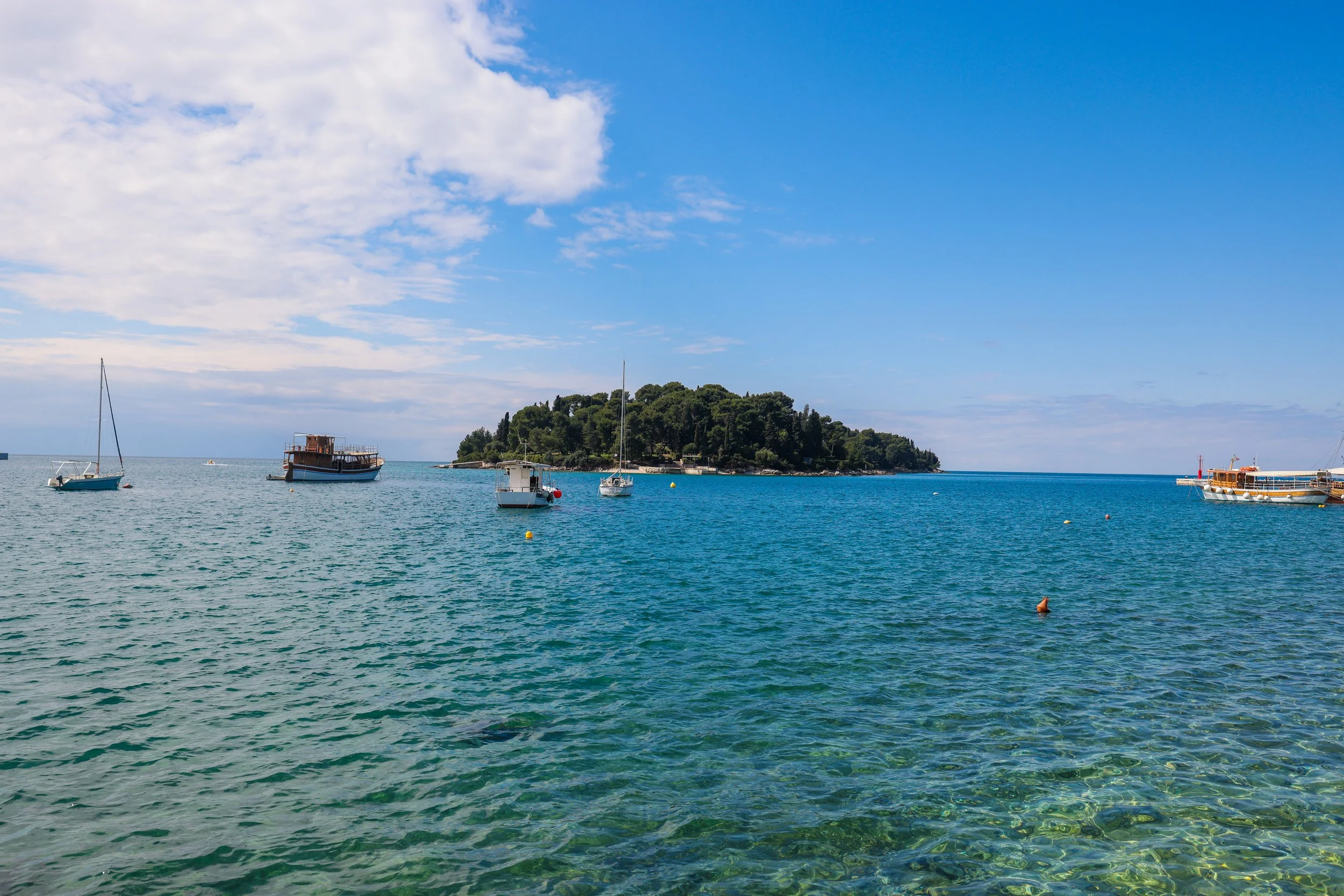 Rovinj Guide Boats in Adriatic Sea