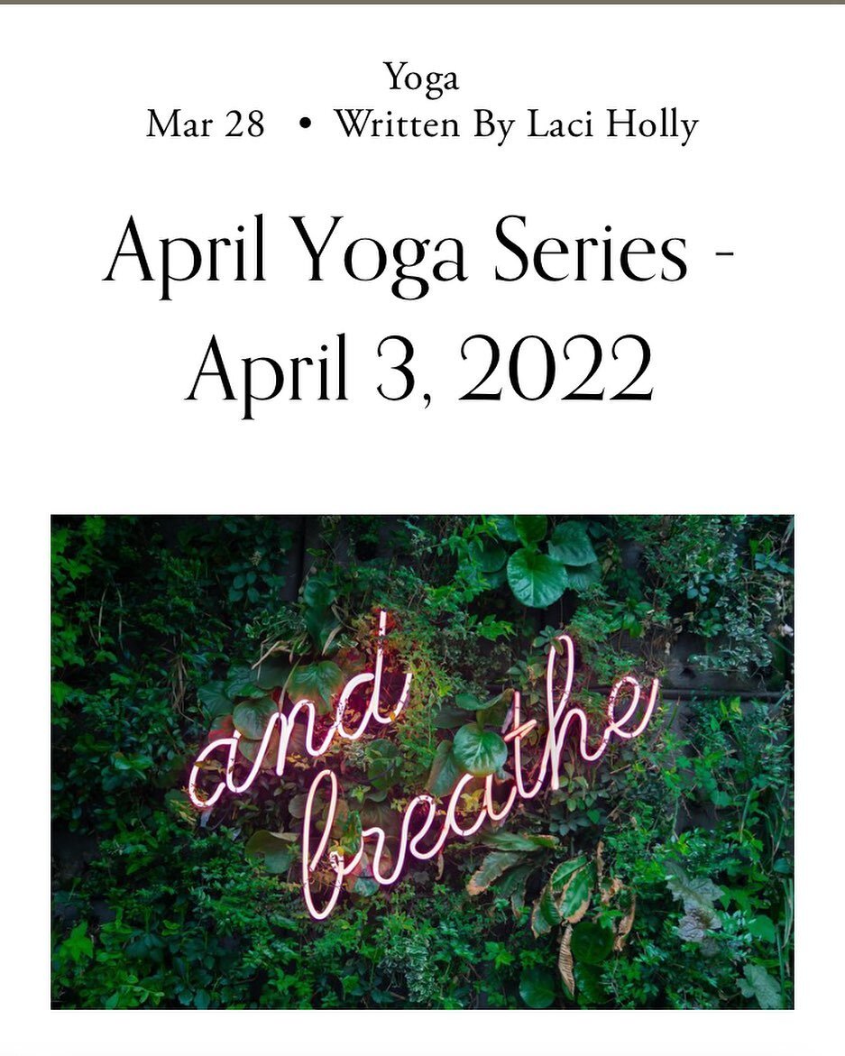 April yoga registration is up on the website! Sunday is a 3 series this month because of Easter Sunday, so no class the 17th.

https://www.moonmedicinetherapeutics.com/news/april-yoga-series-2022

#moonmedicineyoga #moonmedicinetherapeutics