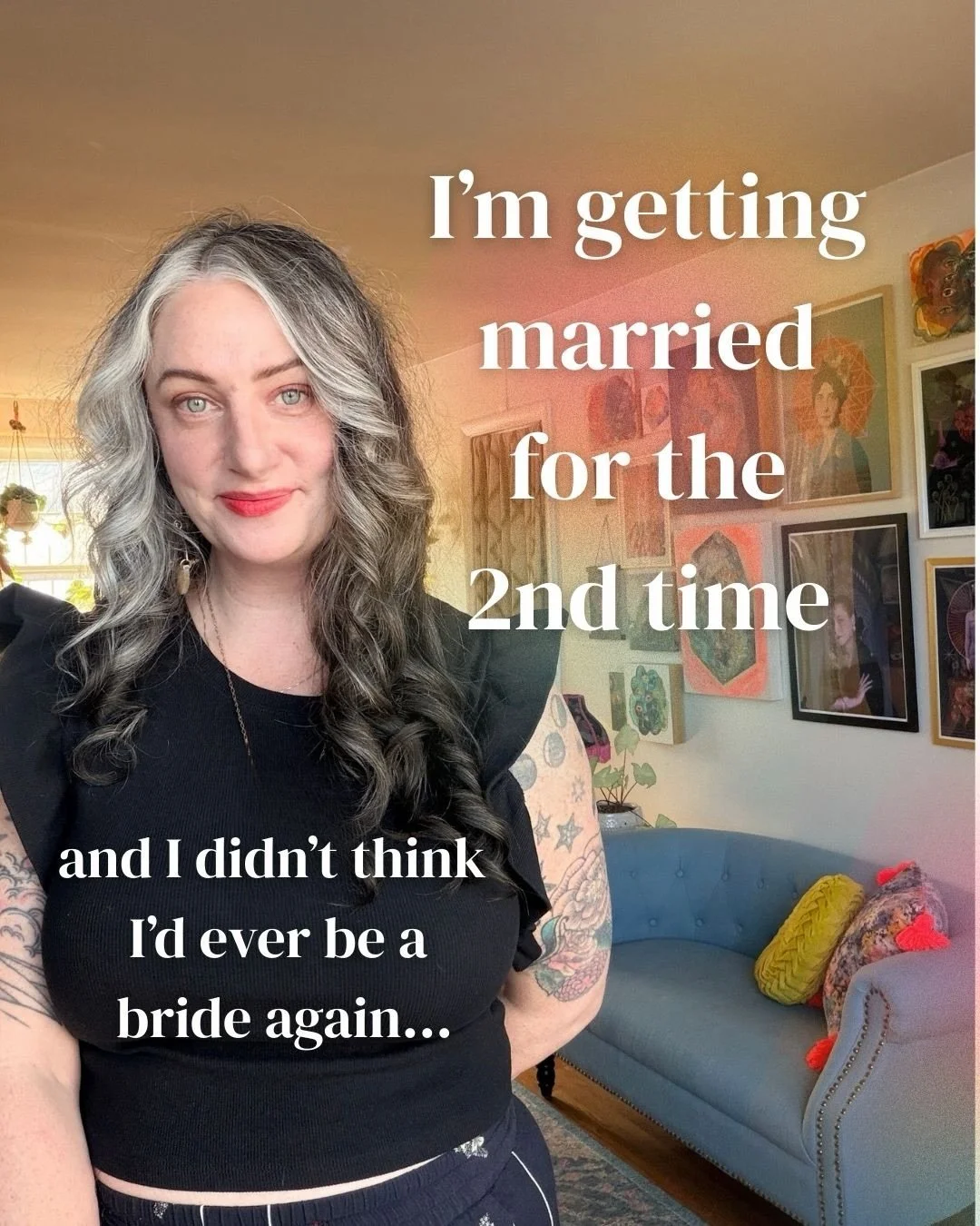 Today we go to the courthouse to complete the paperwork! Then we elope later in the year. No guests, no party. Just an officiant, a photographer and us. 

Every cell in my body is saying F*ck Yes! 🤩🙌

Like the rest of midlife, it feels good to real