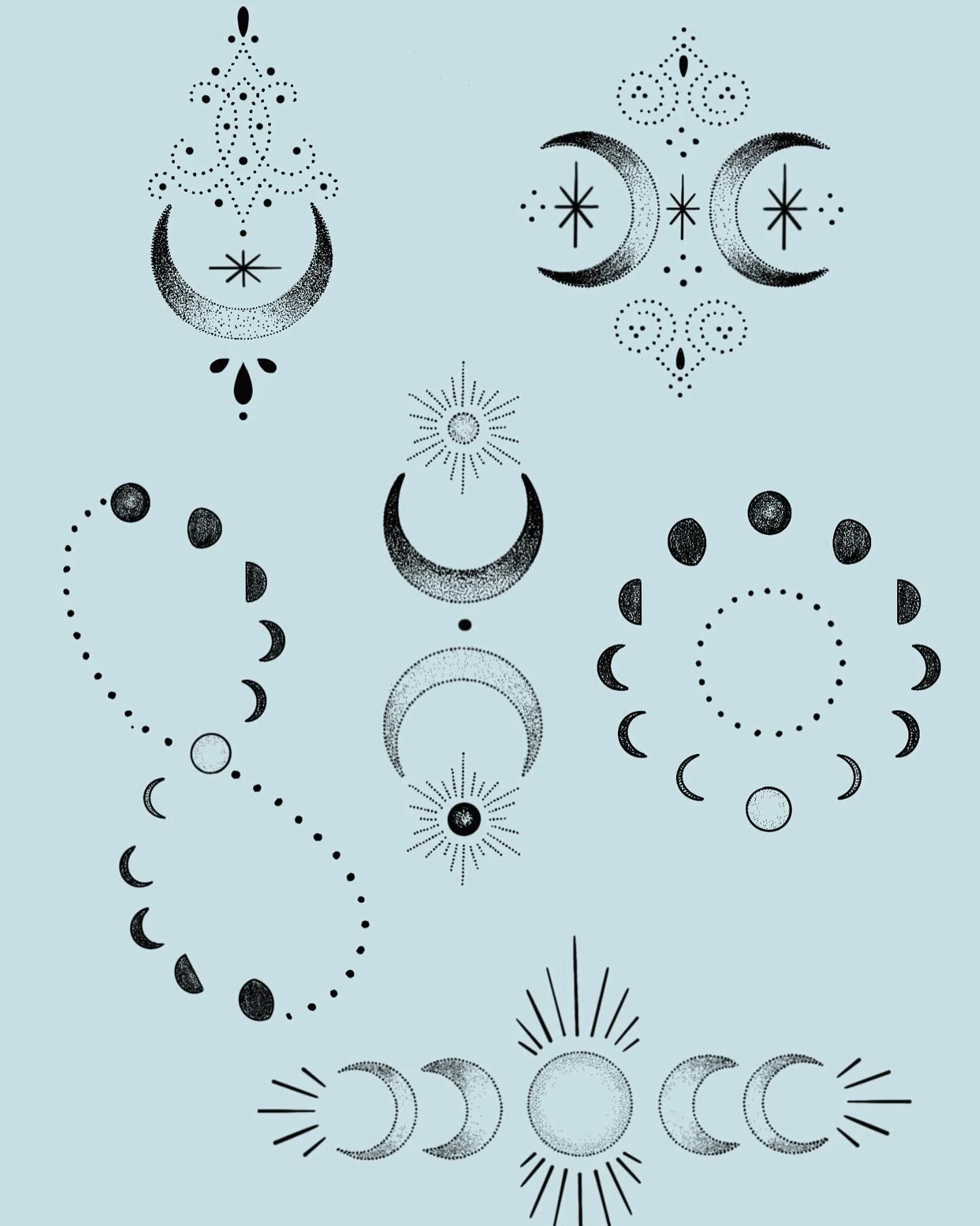 Fresh flash for the New Year! Now booking for January/February. I&rsquo;m excited to make some magic with you in 2024! 💫

Email gen.rhea.art@gmail.com for inquiries 

#stickandpoke #stickandpoketattoo #handpoke #handpoked #handpokedtattoo #machinefr