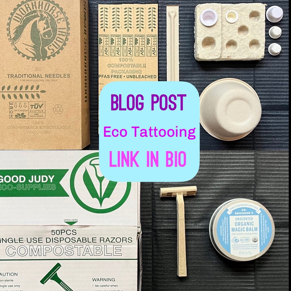 Hey friends, I&rsquo;ve got some blog posts on my website! 😀 
Check out the one about ecologically minded tattooing. 🌱
Reducing waste is important to me so I&rsquo;ve been increasingly using eco friendly tattoo products. 

Now booking for November!