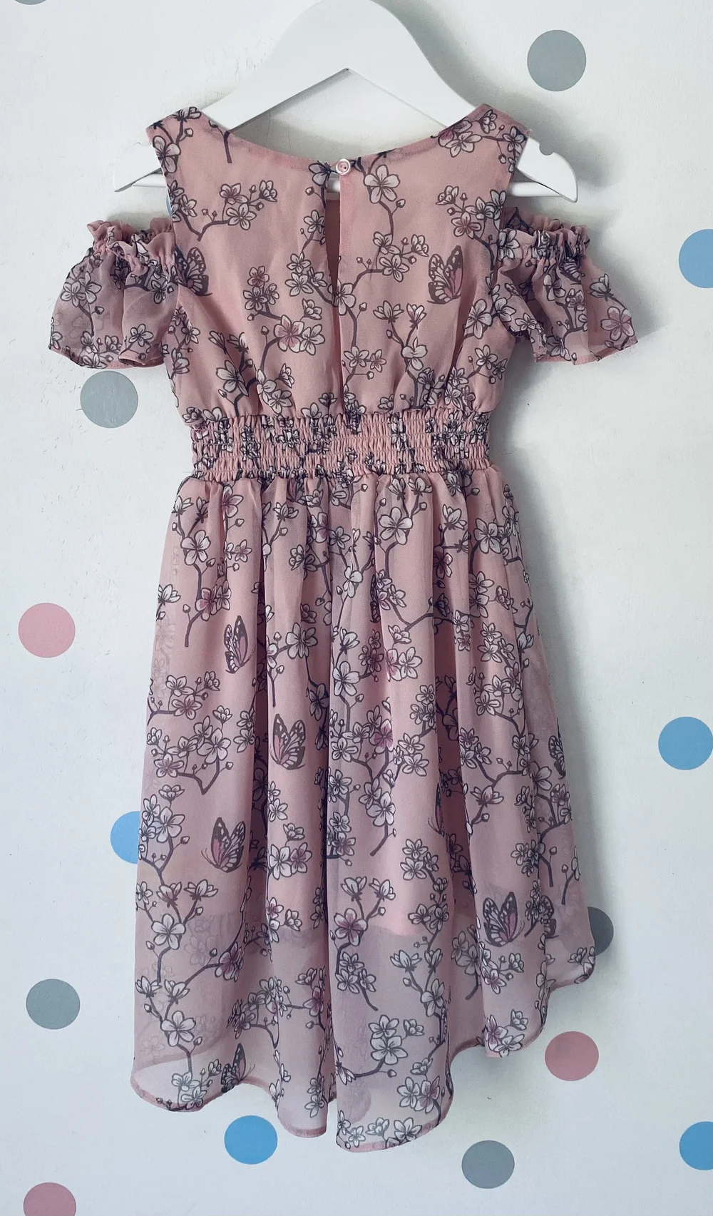 Floral Dress Bluezoo Dress Bluezoo Pink Cold Shoulder Dress