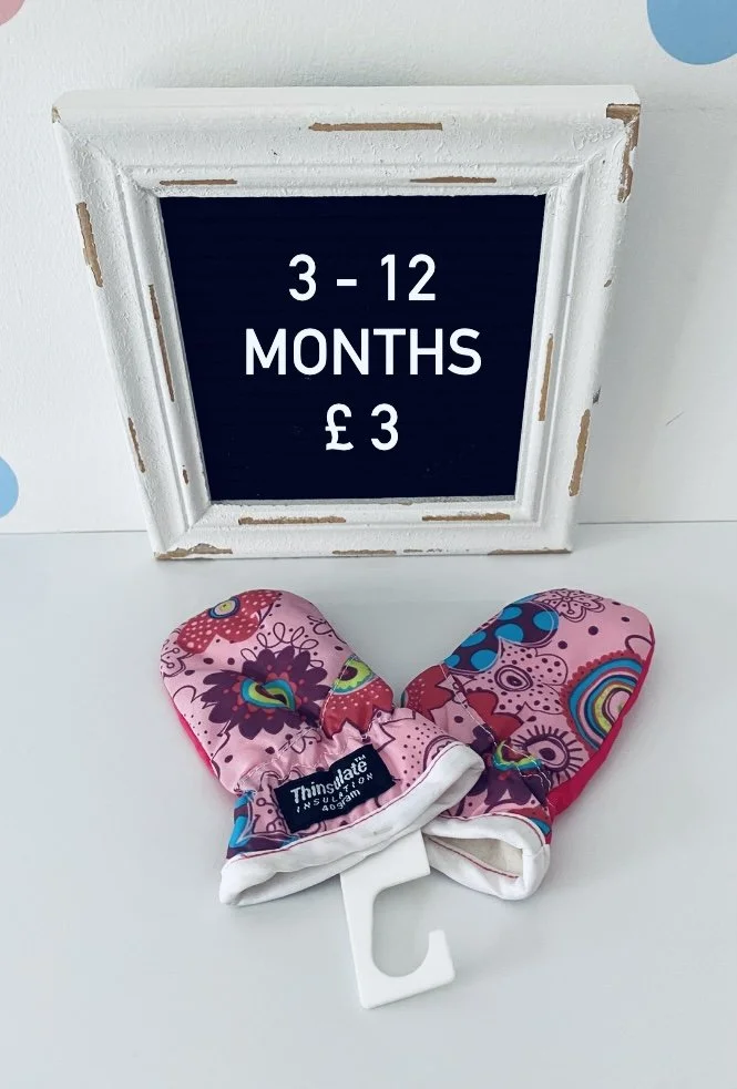 Mini Mode Pink Print Mittens