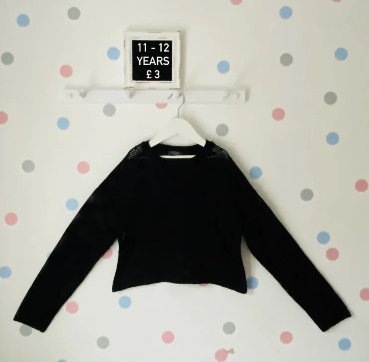 Primark Black Mesh Top