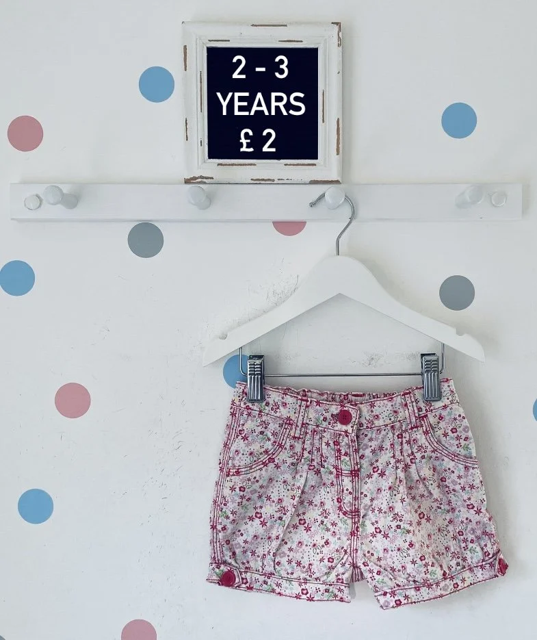 Matalan White & Pink Floral Shorts