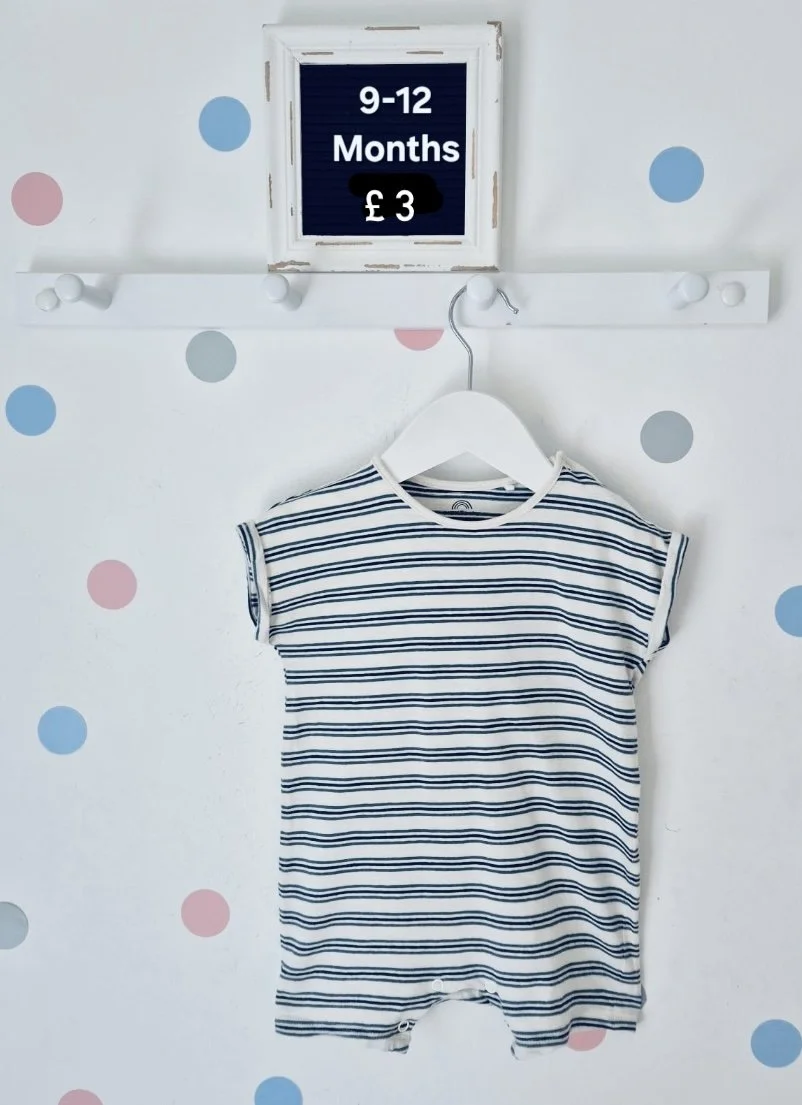 Next Cream Striped Romper