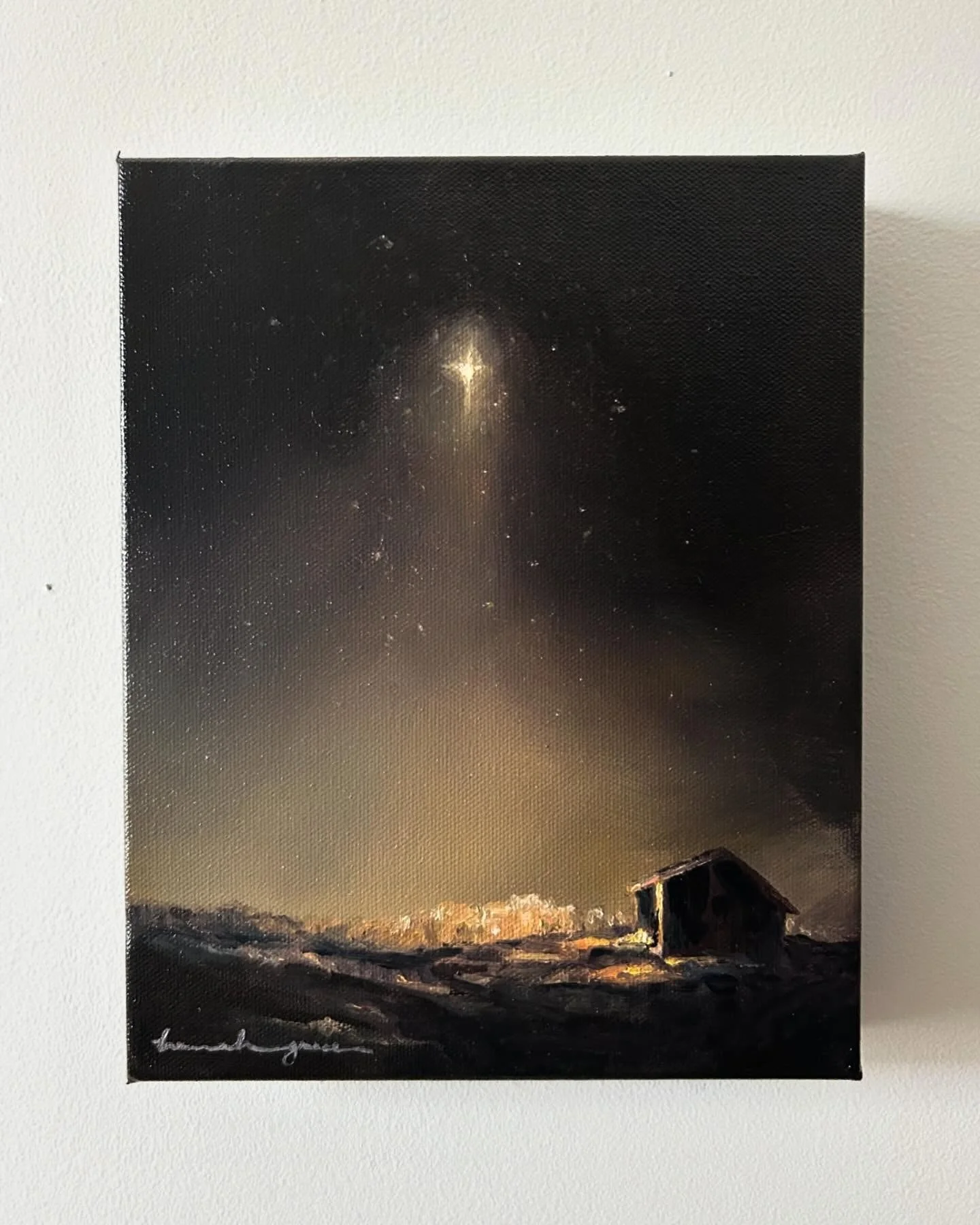 &ldquo;The Coming of The King&rdquo;
8x10 Oil on Canvas 
Available for purchase @ noon on December 1st, 2025 

This painting was inspired by my desire to slow down as the holiday season ramps up and the hurry, chaos, and material items continue beg f