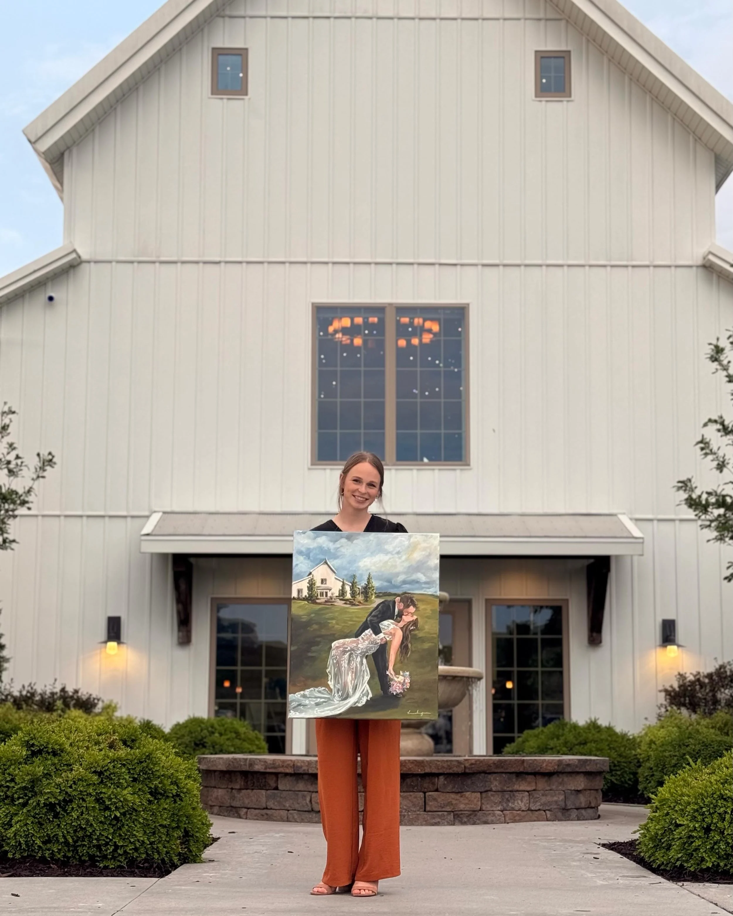 Spending my summer painting beautiful places, amazing people, and capturing the sweetest moments✨

Venue: @palaceeventcenter 
Bride: @kristenbuza26 
Groom: @benjaminnashoba 

#liveweddingpainter #barnweddingvenue #iowawedding #midwestwedding