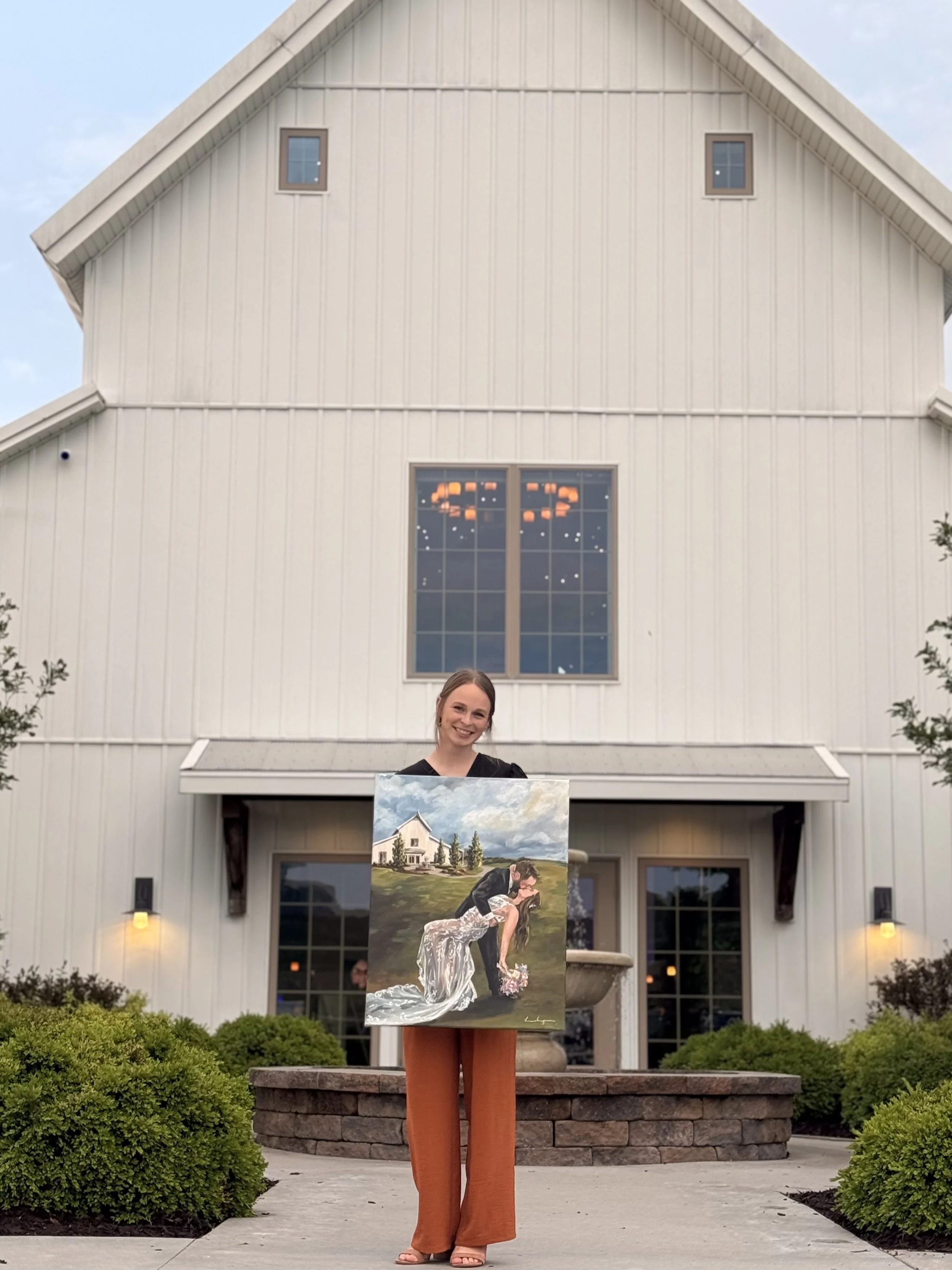Creating Some of my Best Live Wedding Paintings at Palace Event Center in Iowa