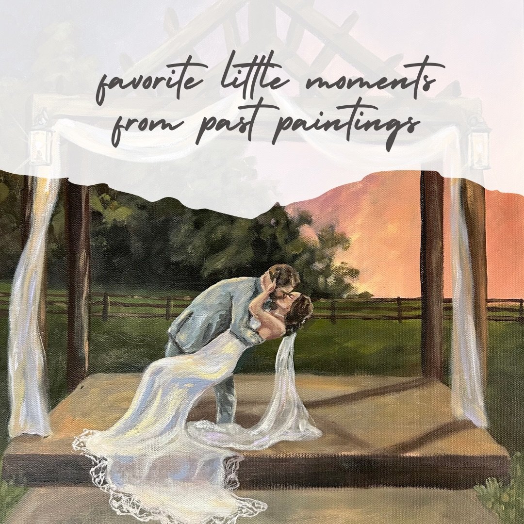 It&rsquo;s the little details that make each painting so special and unique ✨

What are your favorite moments? 

#paintingdetails #liveweddingpainting #acrylicpaintingoncanvas