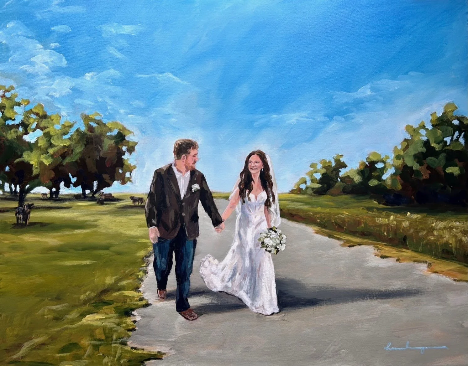 The Reimers🤍
9.12.26
28x22 - The Signature 

Sunny, joyful, and memorable☺️

#livepainter #weddingpainter #midwestwedding