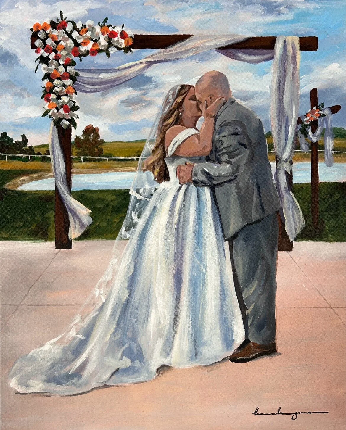 Mr. &amp; Mrs. Tucker💐
10.23.26
The Signature - 22x28

These two are just sweet, sweet, sweet!!! I love connecting with my clients and this bride was the kindest and most joyful soul. Thank you so much for having me @adreanne.tucker 🤍

#livepaintin
