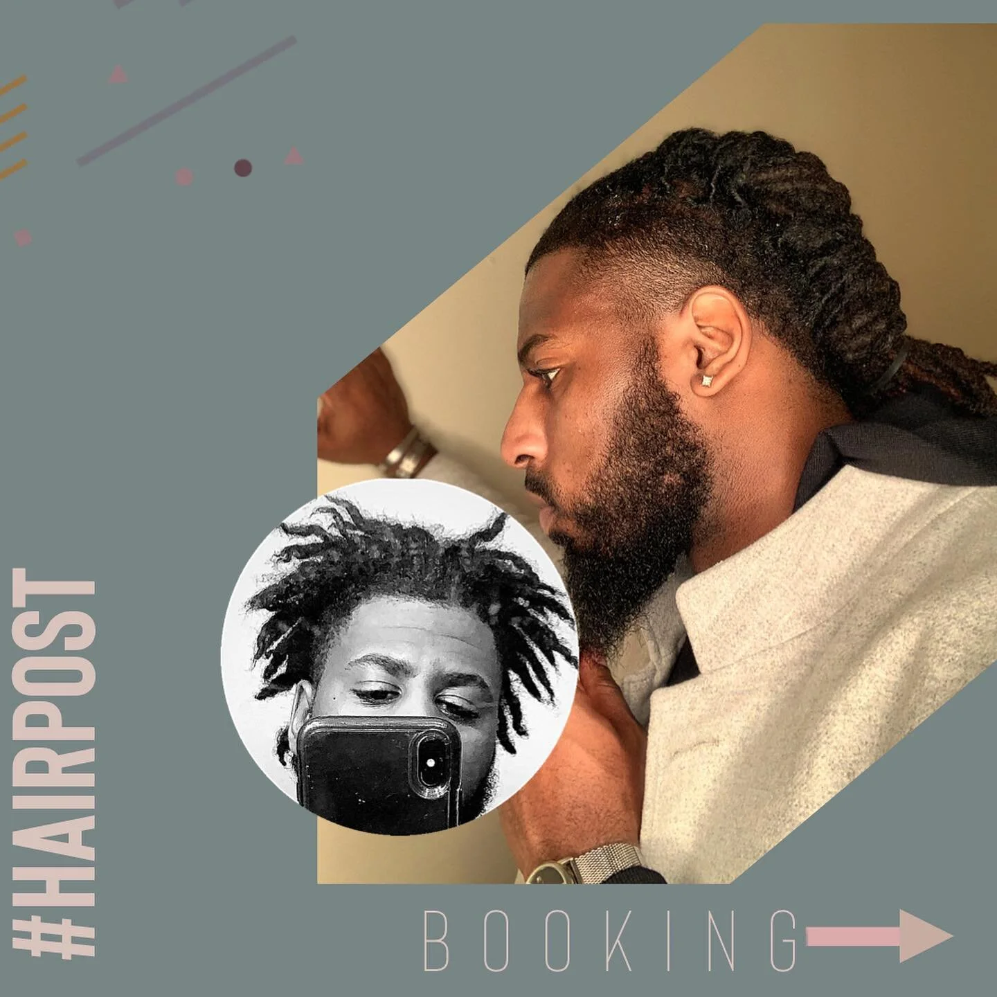 Lov Re-attachment!!!!!! My client came to me wanting to re-attach his previous pics that he saved....and let&rsquo;s just say, I think I did well!!!! BOOK ME!!!!!! #njbraider #boxbraids #crochet #locs #locreattachments #knotlessbraids #njhairstylist