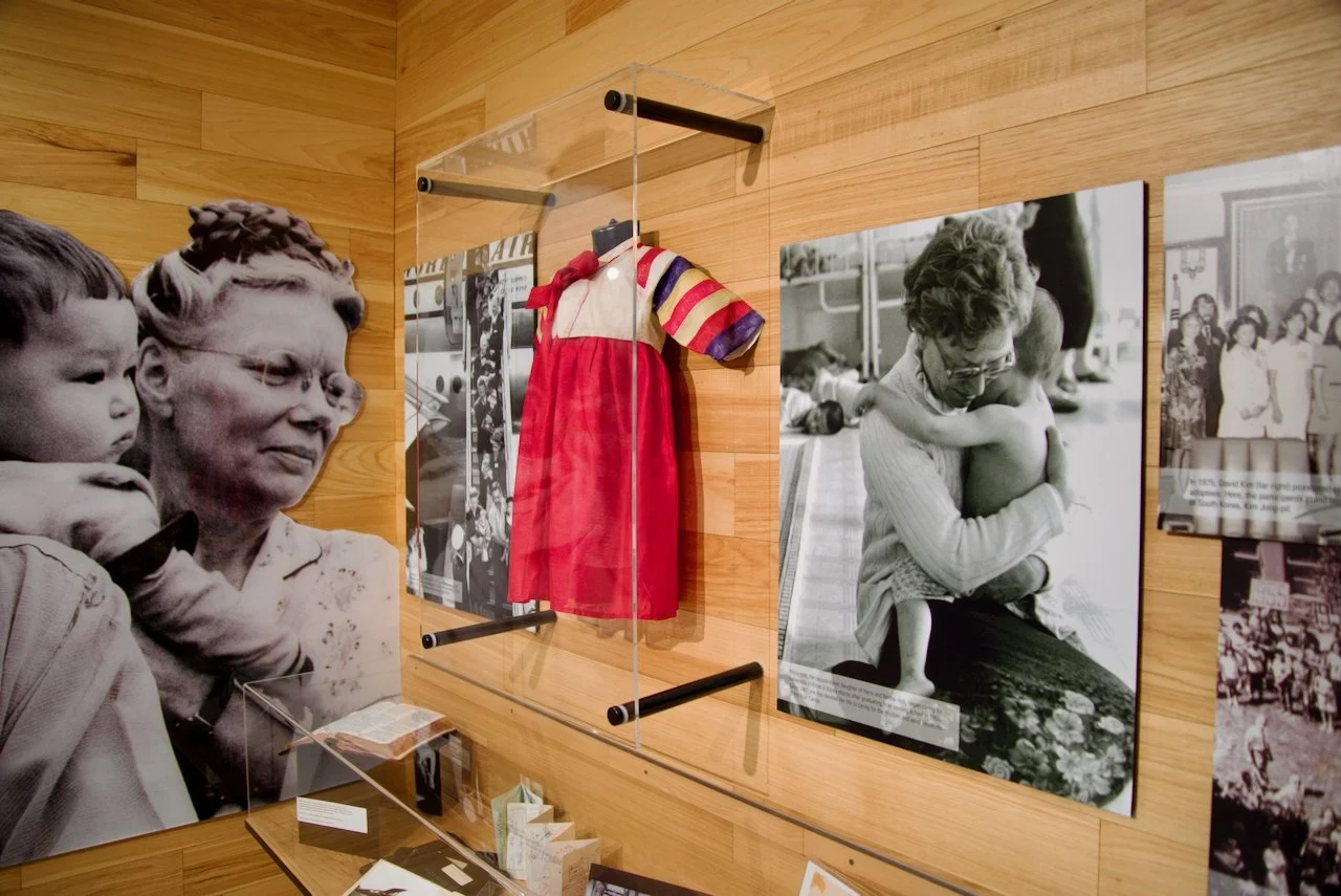 This is the Holt Historic installation. Custom created display cases, dimensionally cut acrylic, multimedia diaplay.