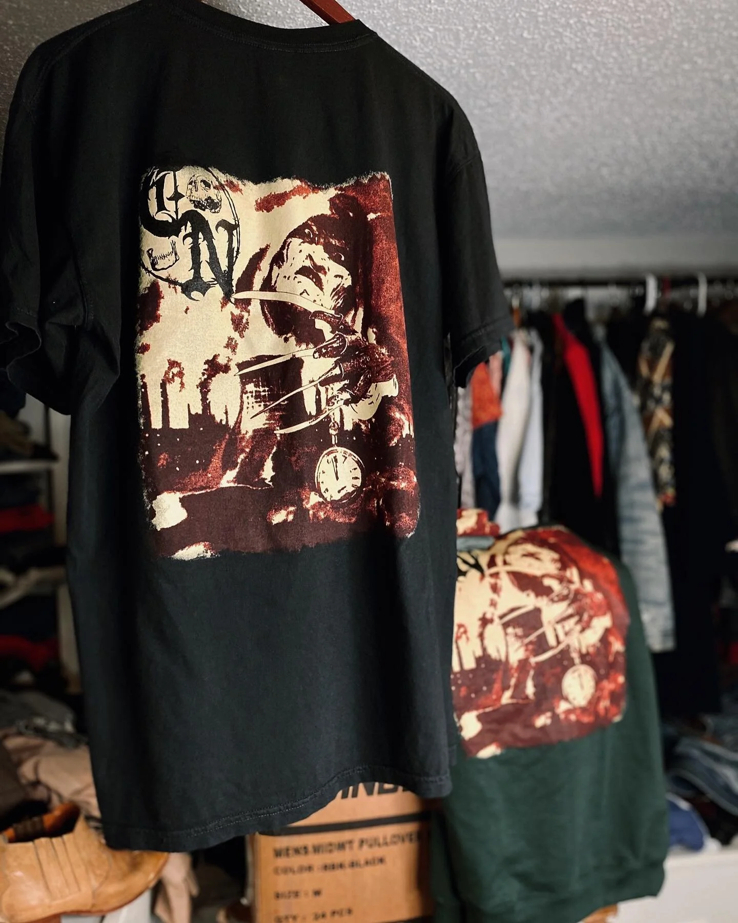 Always a pleasure printing for our friends @terminal_nation ⚔️ 
Hoodie & T-shirt variants in both @champion & @comfort_colors garments. Insane artwork by @scabhole 🦂 
Easily in our top 5 projects of all time!🥀
