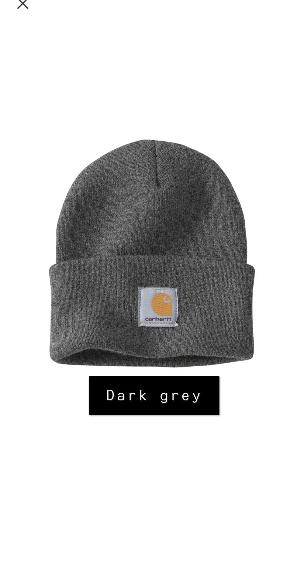 dark grey carhartt beanie