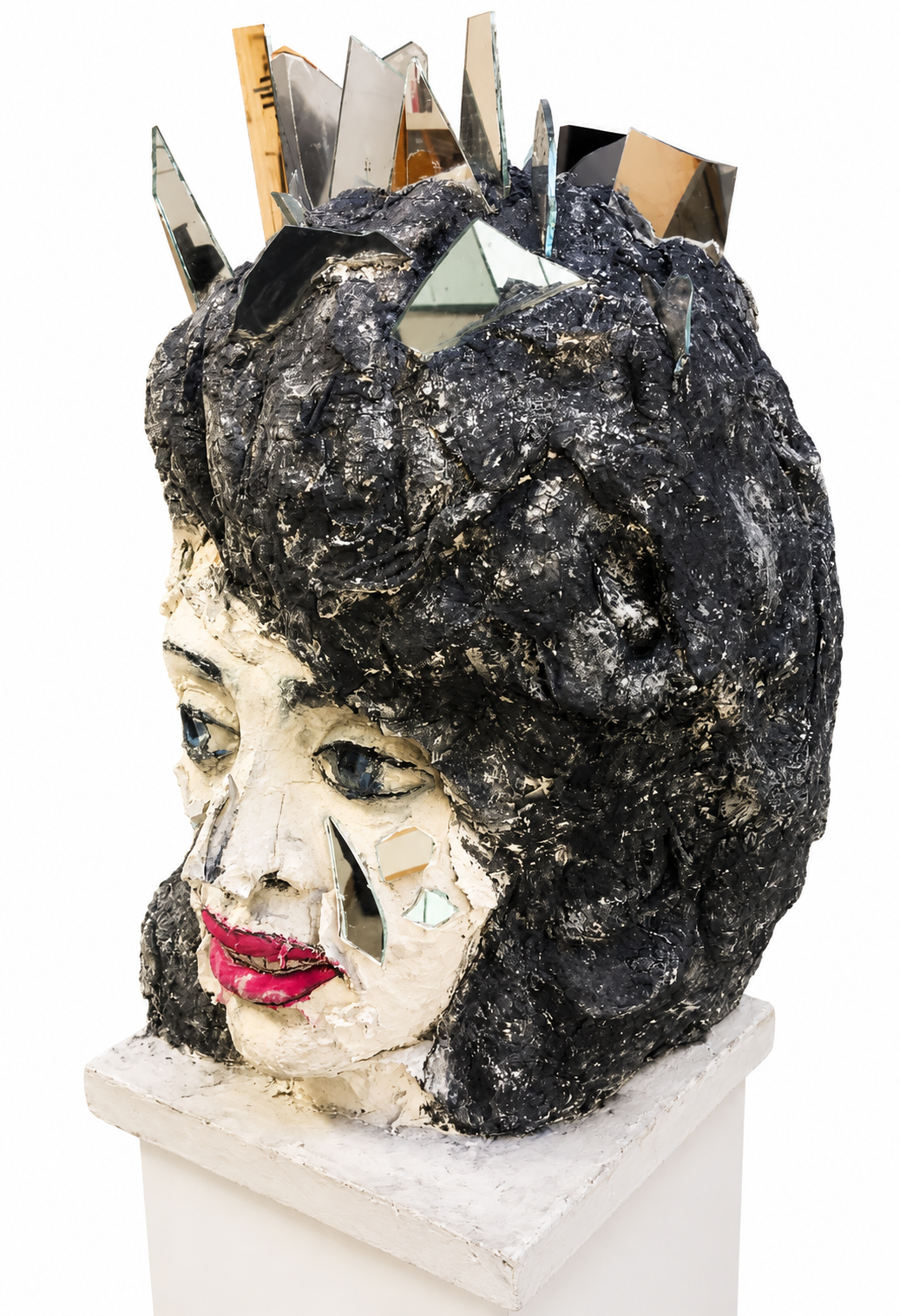 QUEEN OF CRYSTAL, 2017 
Plaster, mirror, paint  29"x 12"x 16"