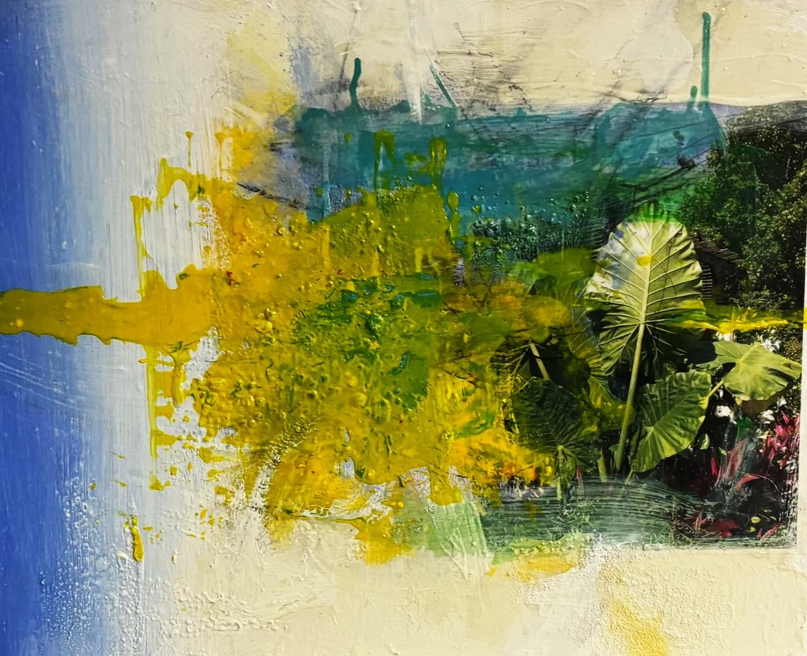 SEASCAPE SERIES (4), 2019 
Oil & collage on canvas, 12″ x 24″