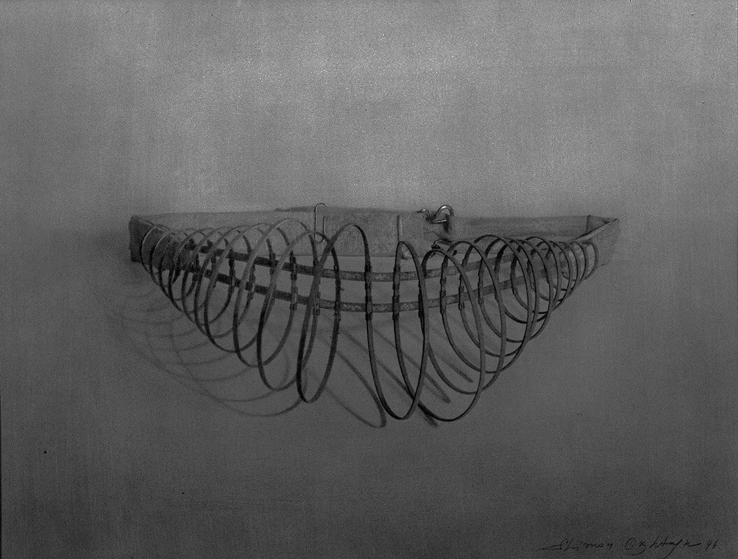 BUSTLE, 1997 
Graphite, pencil on cardboard, 22″x 30″