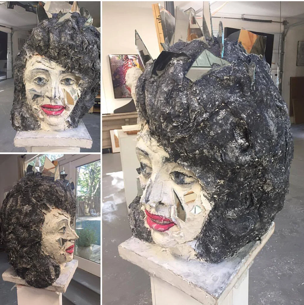 QUEEN OF CRYSTAL Plaster, mirror, paint | 29"x 12"x 16", 2017 Estate