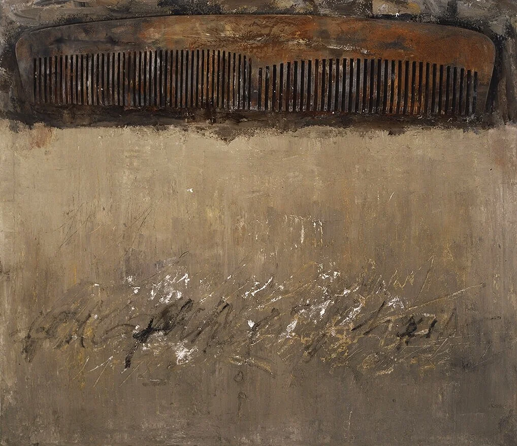 COMB  Oil and fiberglass comb on canvas | 66”x 74”, 2002 Estate