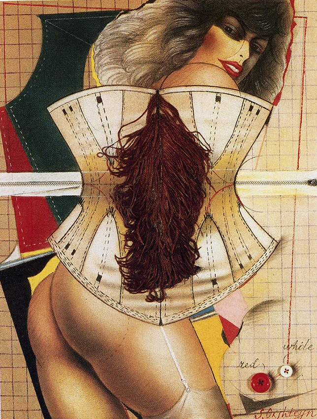 MYSTIQUES SERIES Acrylic & collage on canvas , 24"x 18", 1986