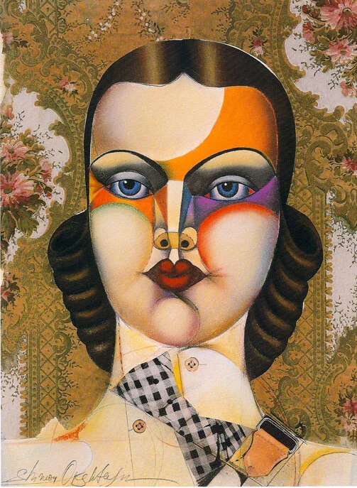 WALLFLOWERS SERIES | WALL FLOWER Collage on paper, 16"x 11", 1986