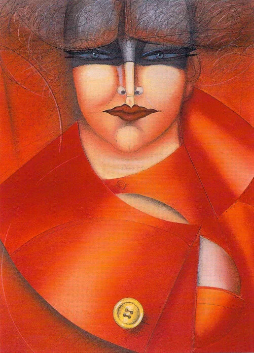 SCARLETT  Collage on paper, 16"x 11", 1986