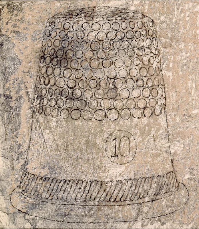 THIMBLE STUDY Mixed media | 18"x 16", 2000 Estate