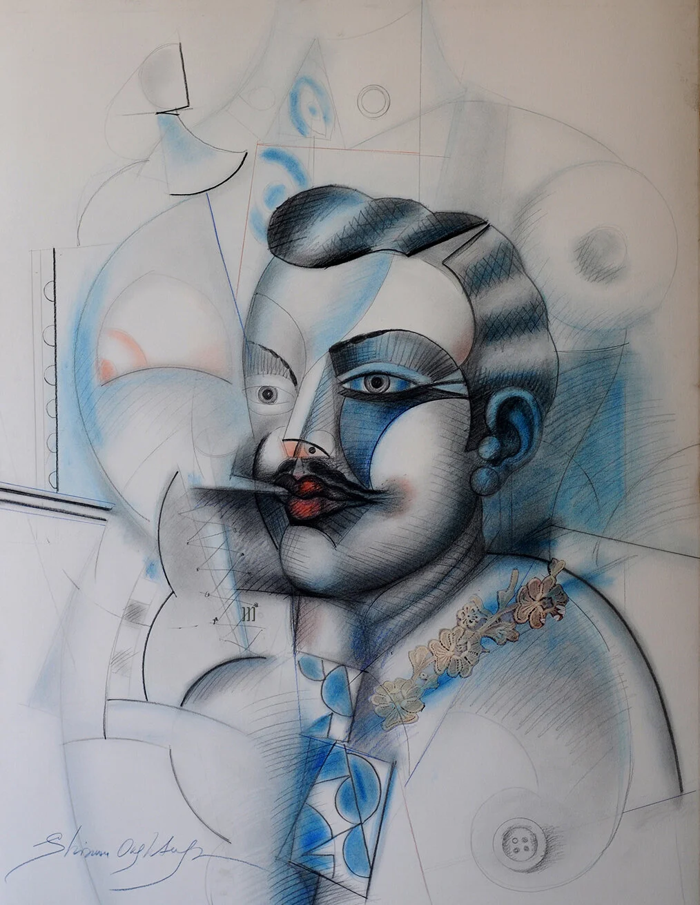 VICTOR Graphite, pastel, pencil on paper  41”x 32”, 1986