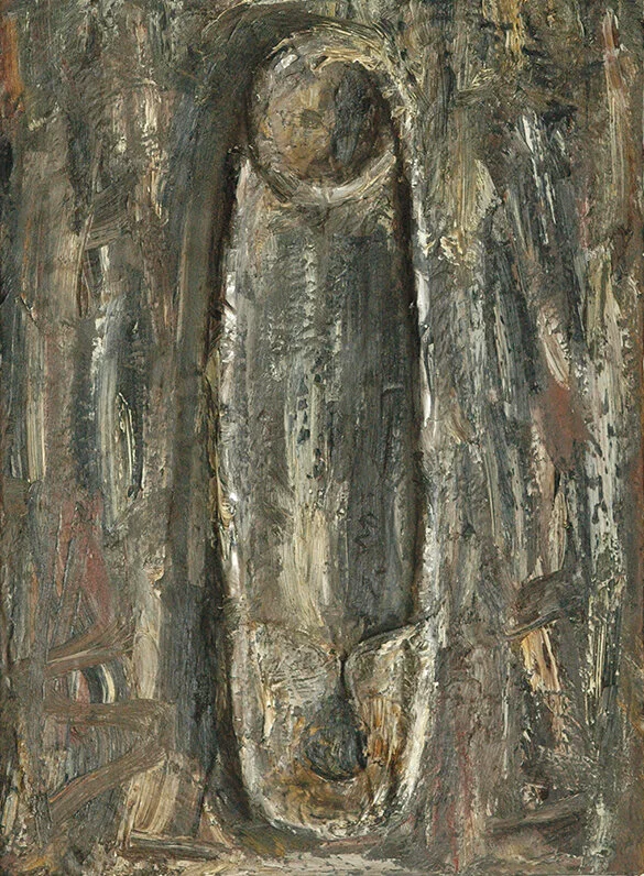 SAFETY PIN Mixed media and oil on canvas | 47”x 34”, 2001
