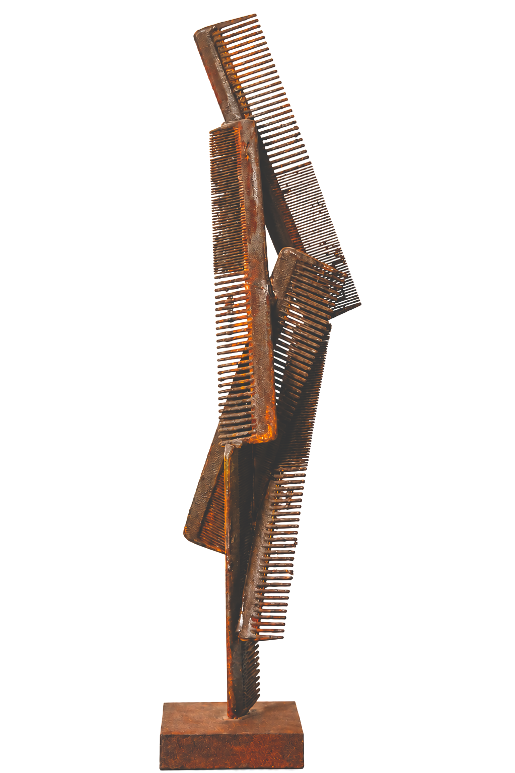 TOWER OF COMBS Bronze | 50" x 14" x 24", Edition of 8, 2000