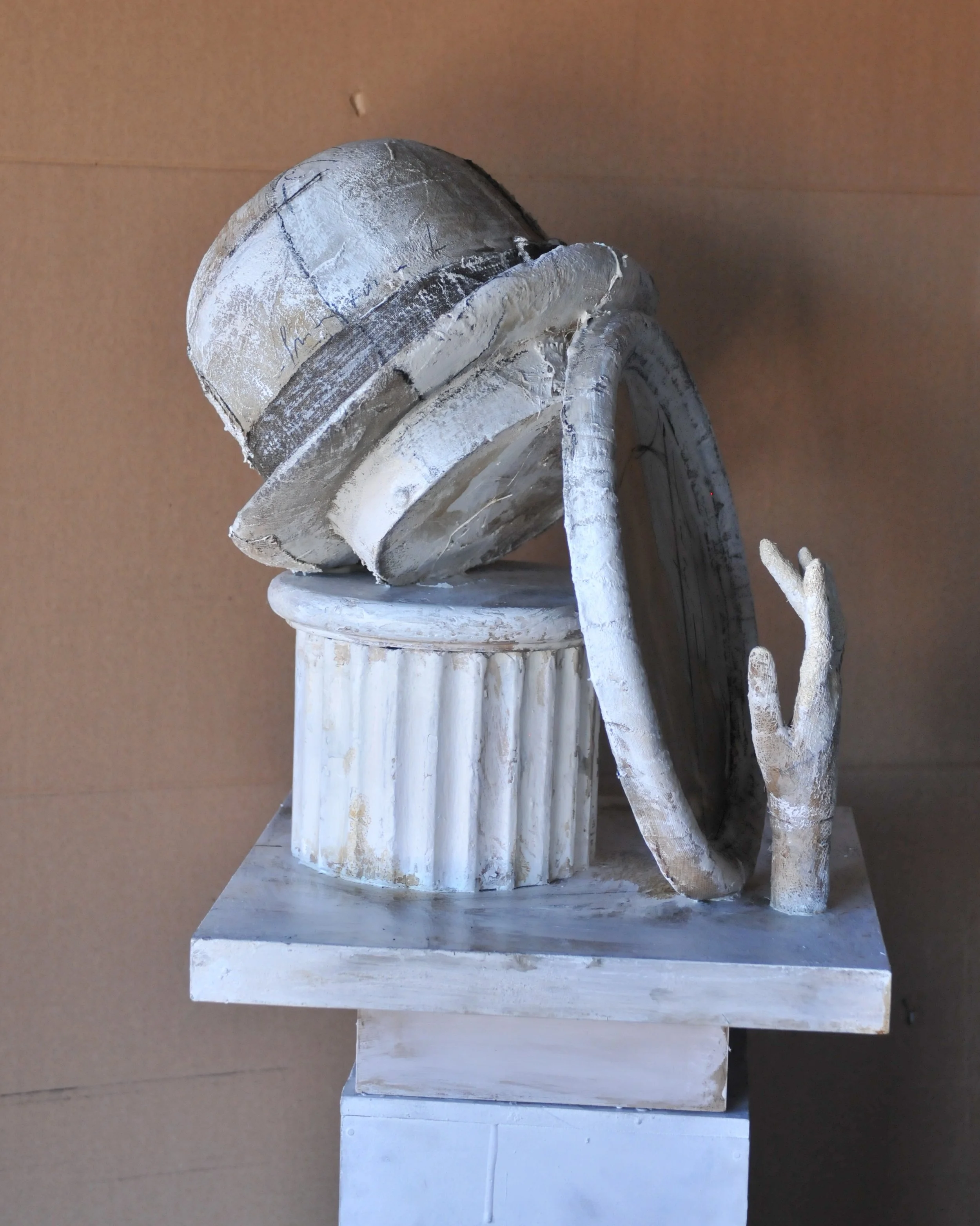 HAND IN THE MIRROR, 1997 
Wood, fiberglass acrylic on canvas, 24” x 16” Provenance:  Southampton Art Center, East End Collected 6, 2021 