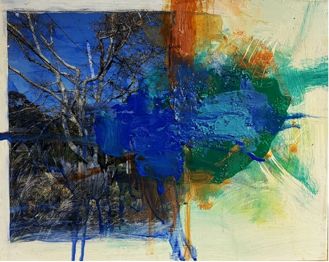 SEASCAPE SERIES (2), 2019 
Oil & collage on canvas, 12″ x 24″ 
Provenance: 
Black & White Gallery / Project Space, 2025 