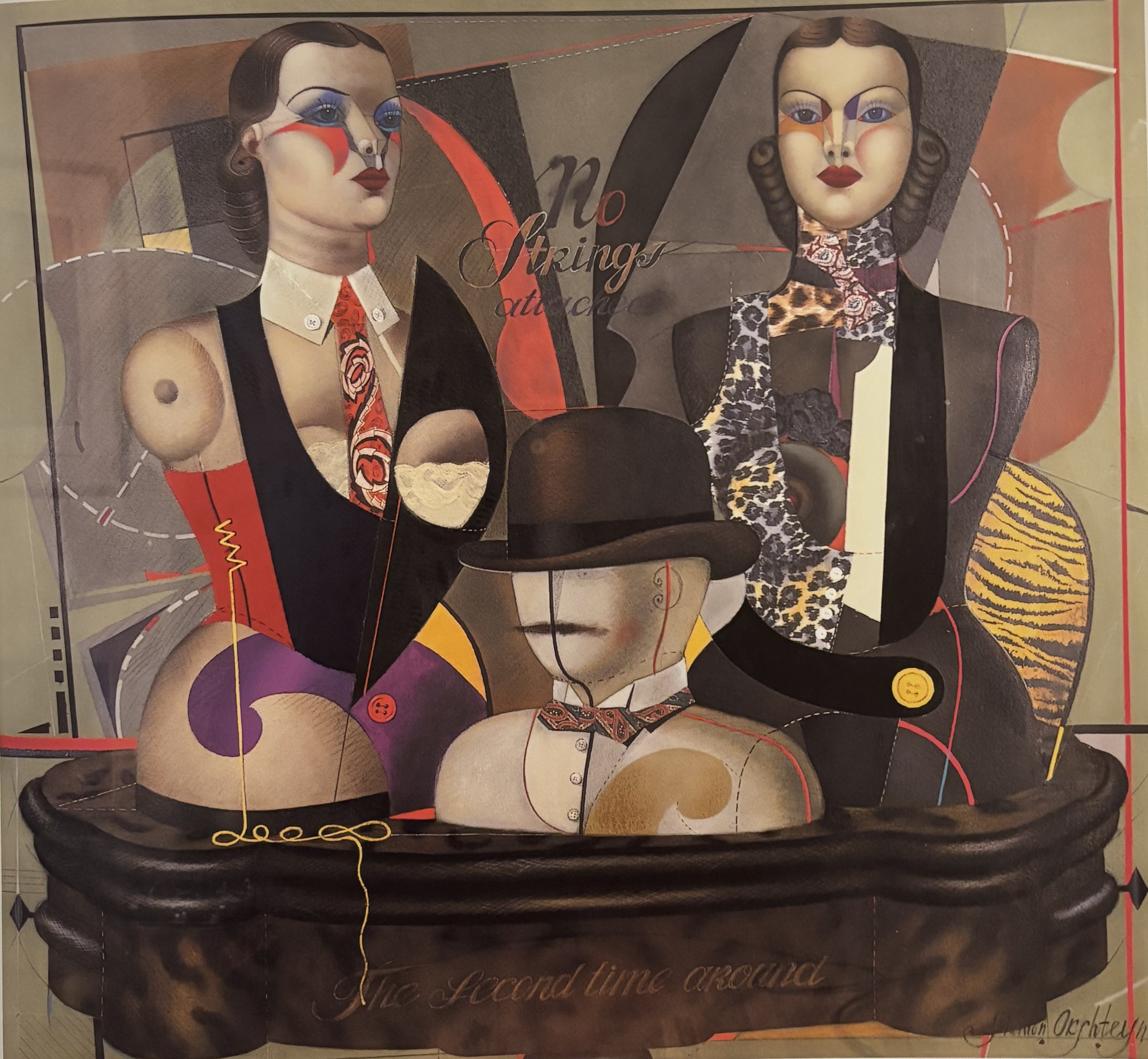 NO STRIGS ATTACHED, 1993 Fiberglass, canvas, acrylic on found objects 71 x 66 x 26 in. (180.3 x 167.6 x 66 cm)