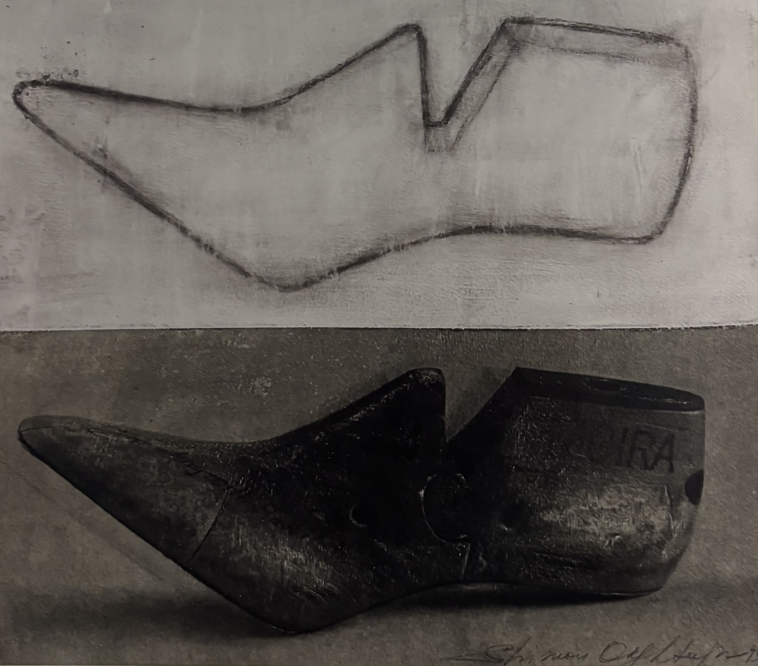 SHOE LAST, 1995 Graphite, pencil on paper 24 x 22 in. (61 x 55.9 cm)