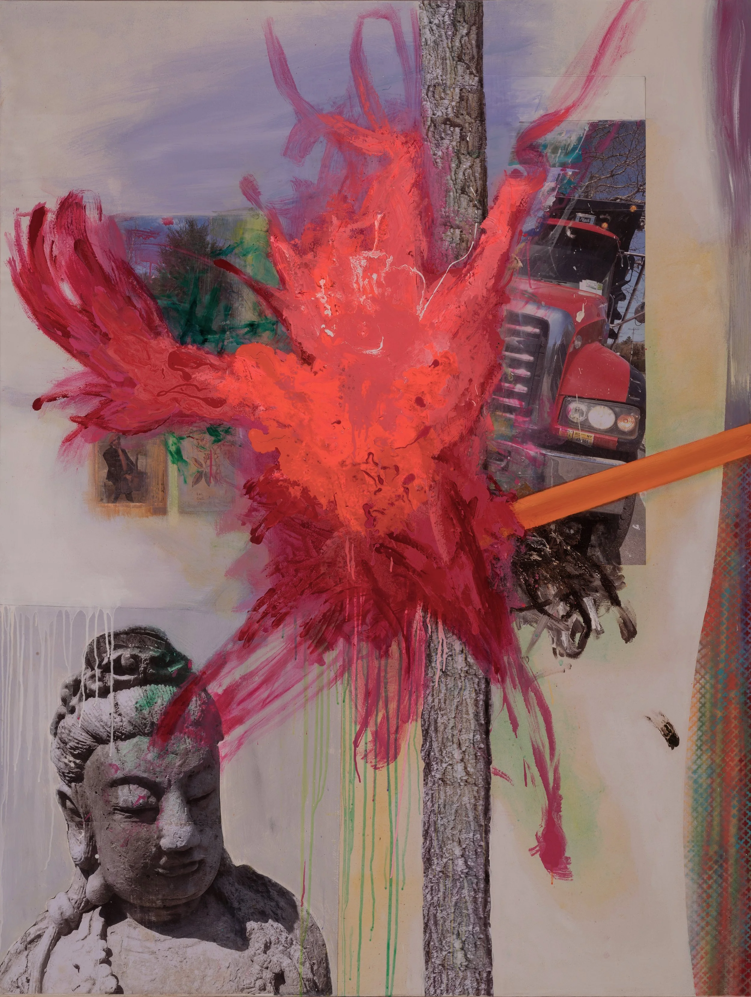 UNTITLED, 2019 
Mixed media on canvas, 80"x 60" 