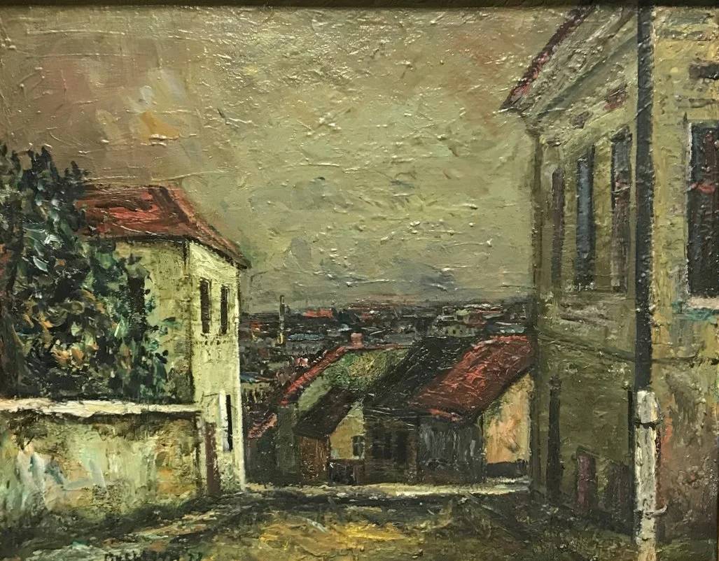OLD CITY QUARTERS (RED ROOFS), 1978 Oil on canvas, 17″x 27″ 