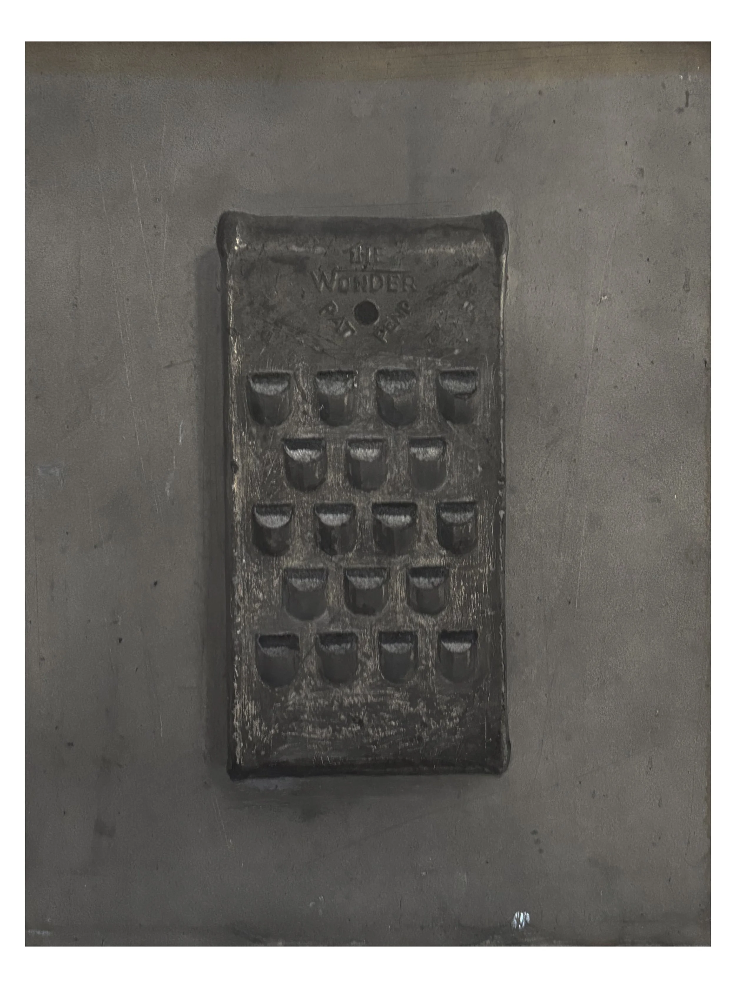 GRATER, 2000 
Graphite on paper, 19″ x 15″ 