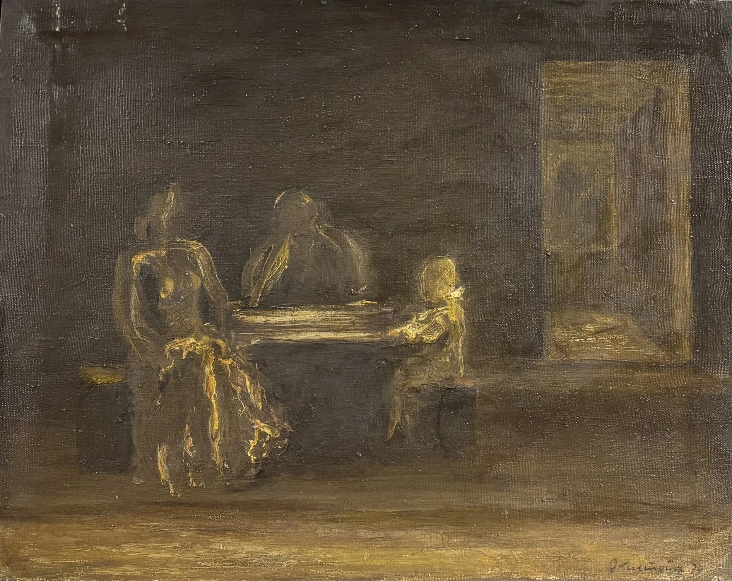 FAMILY, 1974 Oil on canvas, 20″x 26″ 