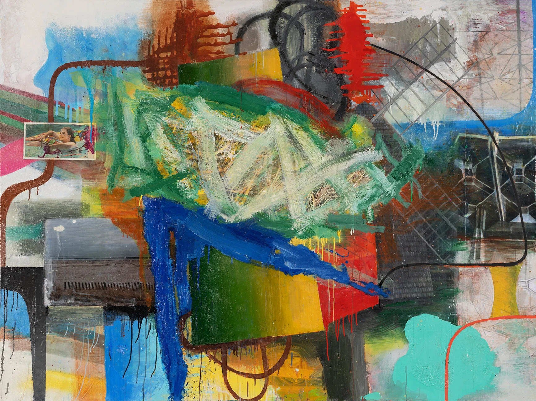 LA PLAGE Collage and mixed media on canvas | 60"x 80", 2019 | Estate